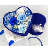 Preserved Roses - Heart Shape Premium Velvet Gift Box