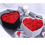 Preserved Roses - Heart Shape Premium Velvet Gift Box