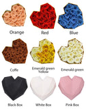 Preserved Roses - Heart Shape Gift Box with Pattern Cover