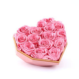 Preserved Roses - Heart Shape Gift Box with Pattern Cover